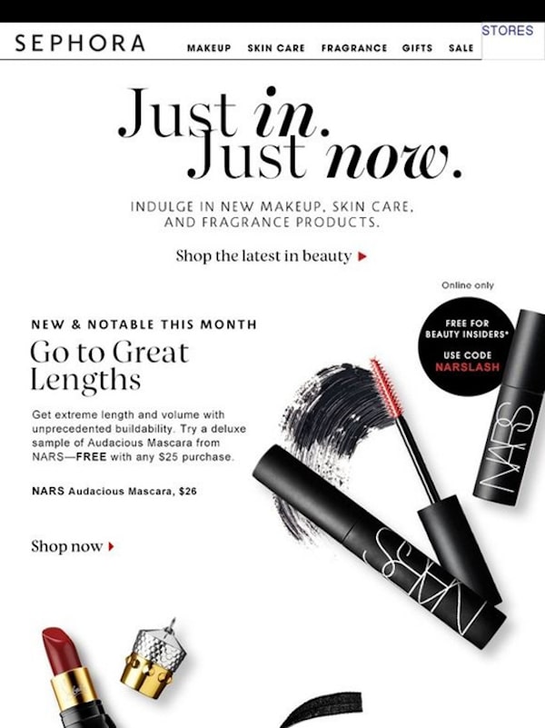 great newsletter examples-Sephora
